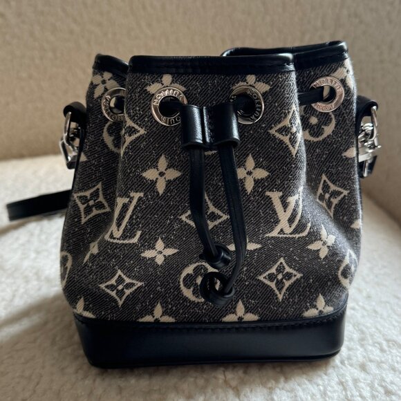 Louis Vuitton Noe NM Handbag Monogram Denim Nano - Picture 2 of 6